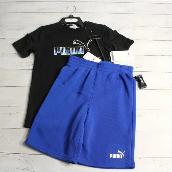 Puma Boy's T Shirt Short Set Size 8 - Picture 2 of 4